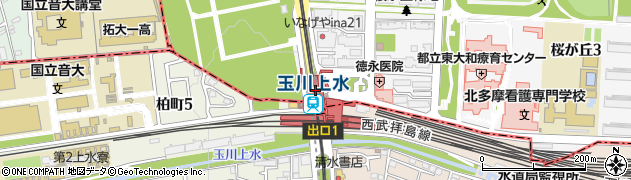多摩都市モノレール株式会社　玉川上水駅周辺の地図
