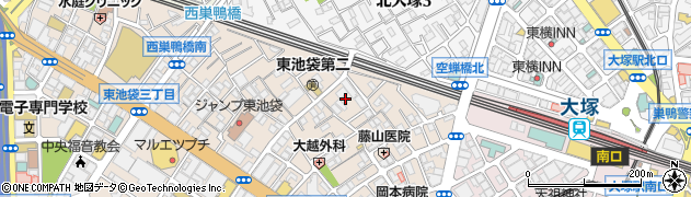 東京都豊島区東池袋2丁目29周辺の地図