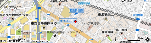 東京都豊島区東池袋2丁目45周辺の地図