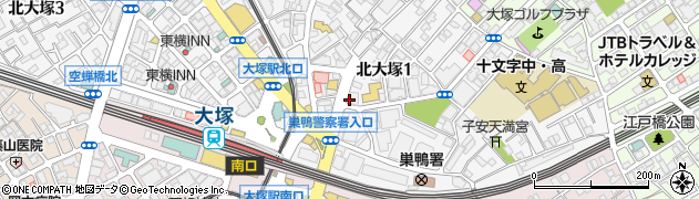 ニッポンレンタカー大塚駅前営業所周辺の地図