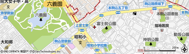 東京都文京区本駒込5丁目4周辺の地図