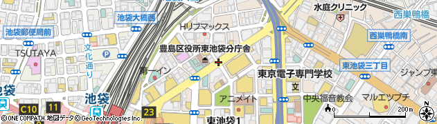 豊島区役所前周辺の地図
