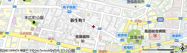 くるまやラーメン 銚子新生店周辺の地図
