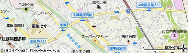 カラオケまねきねこ　福生牛浜店周辺の地図