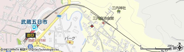 東京都あきる野市三内176周辺の地図