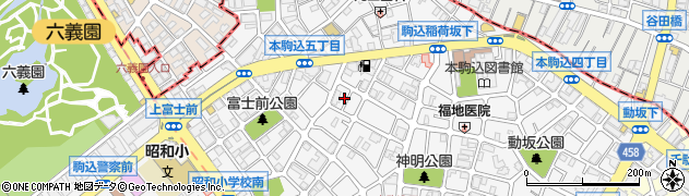 東京都文京区本駒込5丁目33-7周辺の地図