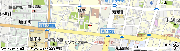 千葉県銚子市若宮町周辺の地図