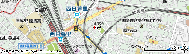 東京都荒川区西日暮里5丁目11-1周辺の地図