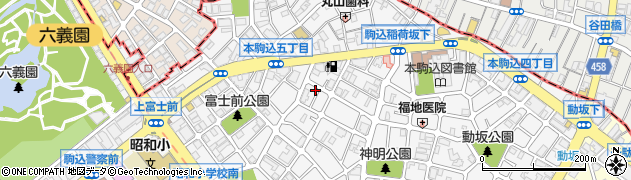 東京都文京区本駒込5丁目33-5周辺の地図