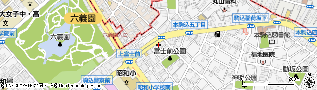 東京都文京区本駒込5丁目19周辺の地図