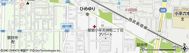 東京都小平市天神町2丁目13周辺の地図
