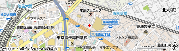 東京都豊島区東池袋2丁目56-13周辺の地図