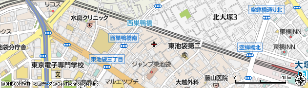 東京都豊島区東池袋2丁目42周辺の地図