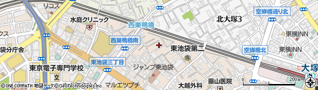 東京都豊島区東池袋2丁目42-9周辺の地図