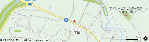 長野県駒ヶ根市中沢（下割）周辺の地図