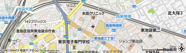 東京都豊島区東池袋2丁目56-11周辺の地図