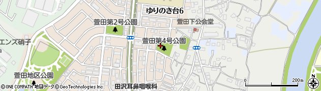 萱田第4号公園周辺の地図