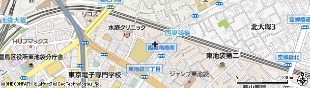 東京都豊島区東池袋2丁目52周辺の地図