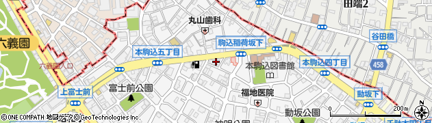 東京都文京区本駒込5丁目40周辺の地図