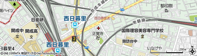 東京都荒川区西日暮里5丁目6周辺の地図