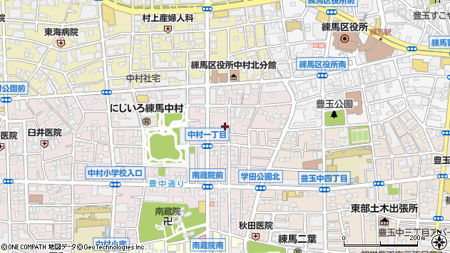 〒176-0024 東京都練馬区中村の地図