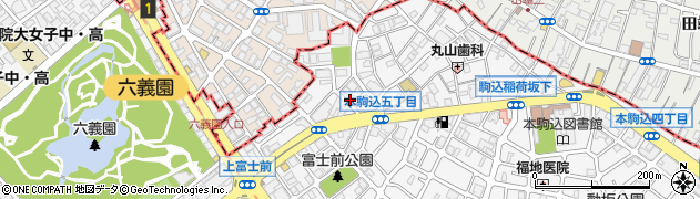 東京都文京区本駒込5丁目68-1周辺の地図