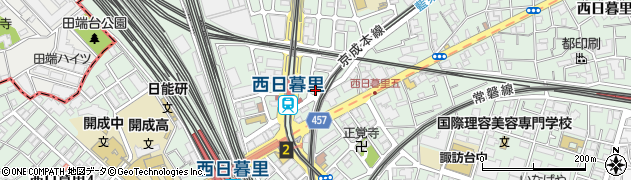 東京都荒川区西日暮里5丁目30-4周辺の地図