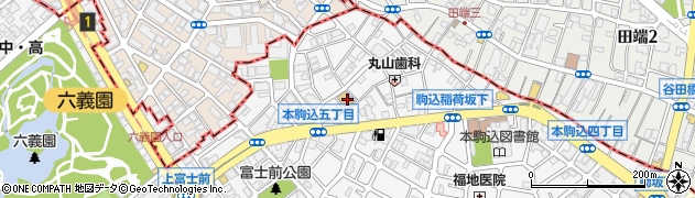 東京都文京区本駒込5丁目63周辺の地図