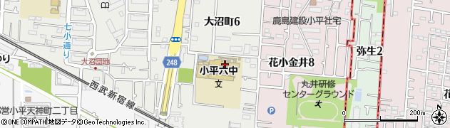 小平市立小平第六中学校周辺の地図