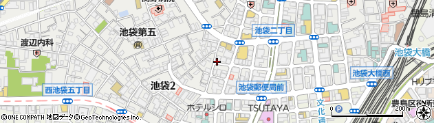 東京都豊島区池袋2丁目周辺の地図