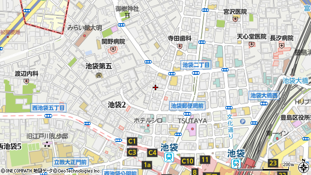 〒171-0014 東京都豊島区池袋３丁目の地図