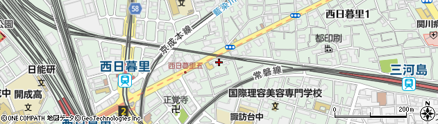 東京都荒川区西日暮里5丁目2-20周辺の地図