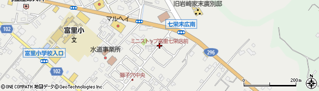 ミニストップ富里七栄店前周辺の地図