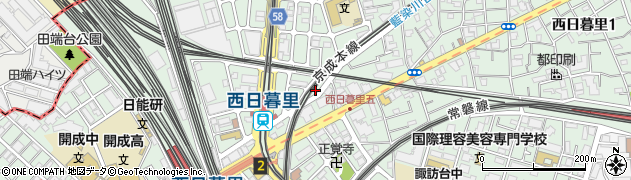 東京都荒川区西日暮里5丁目28周辺の地図