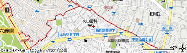 東京都文京区本駒込5丁目44周辺の地図