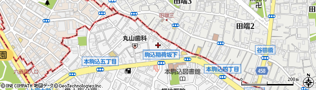 東京都文京区本駒込5丁目45周辺の地図