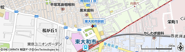 東大和市駅前周辺の地図