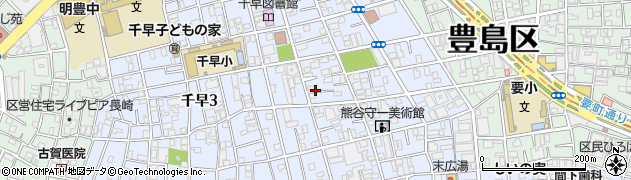 東京都豊島区千早周辺の地図