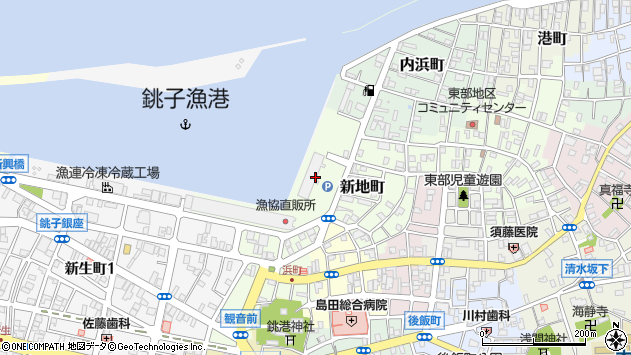 〒288-0067 千葉県銚子市新地町の地図
