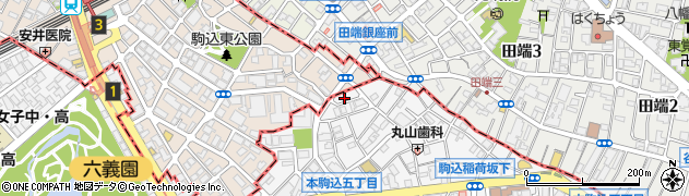 東京都文京区本駒込5丁目55-3周辺の地図