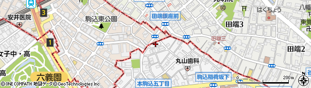 東京都文京区本駒込5丁目55周辺の地図