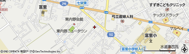 千葉県富里市七栄307周辺の地図