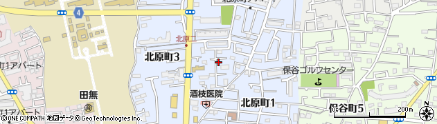東京都西東京市北原町周辺の地図