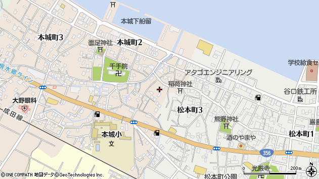 〒288-0831 千葉県銚子市本城町の地図