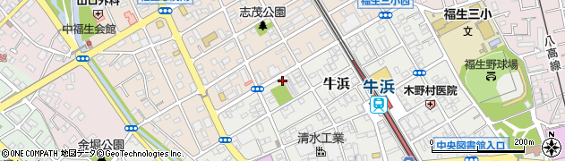 東京都福生市牛浜56周辺の地図