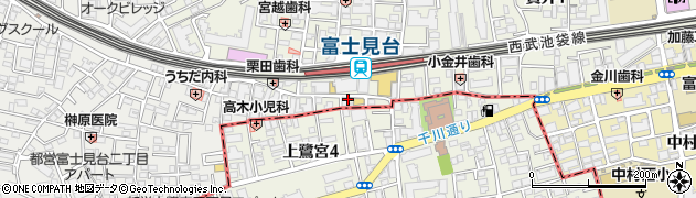 松屋 富士見台店周辺の地図