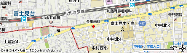 金川歯科医院周辺の地図