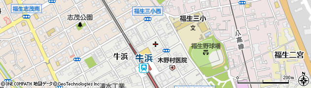 東京都福生市牛浜115周辺の地図