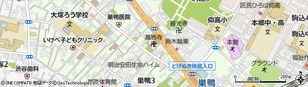 とげぬき地蔵尊　高岩寺周辺の地図