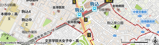 ローソン駒込駅前店周辺の地図